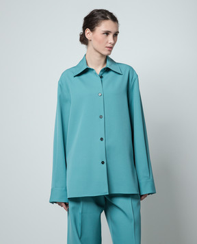 Jil Sander Blue shirt made of wool J52DL0008J40002