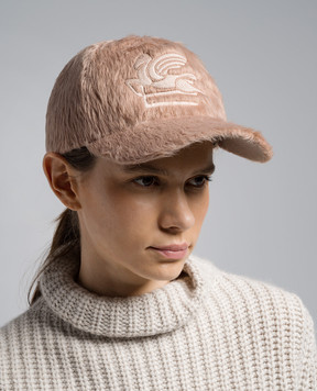 Etro Brown cap with logo emblem embroidery R1D0099244