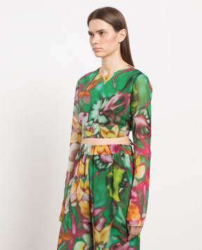 The Andamane Green blouse with an open back TM130909BTNP196