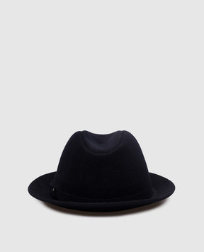Borsalino Blue hat with logo 390083