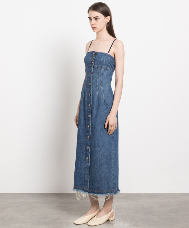 sportmax denim dress Sportmax Midi Shirt Dress With Button Closure And Pockets