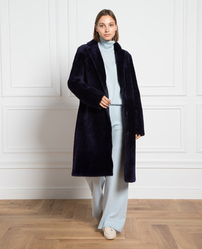 Yves Salomon Purple two-sided sheepskin coat 21WYM60504MESI