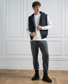 Cashmere&Whiskey Blue double-sided vest GM0061340437