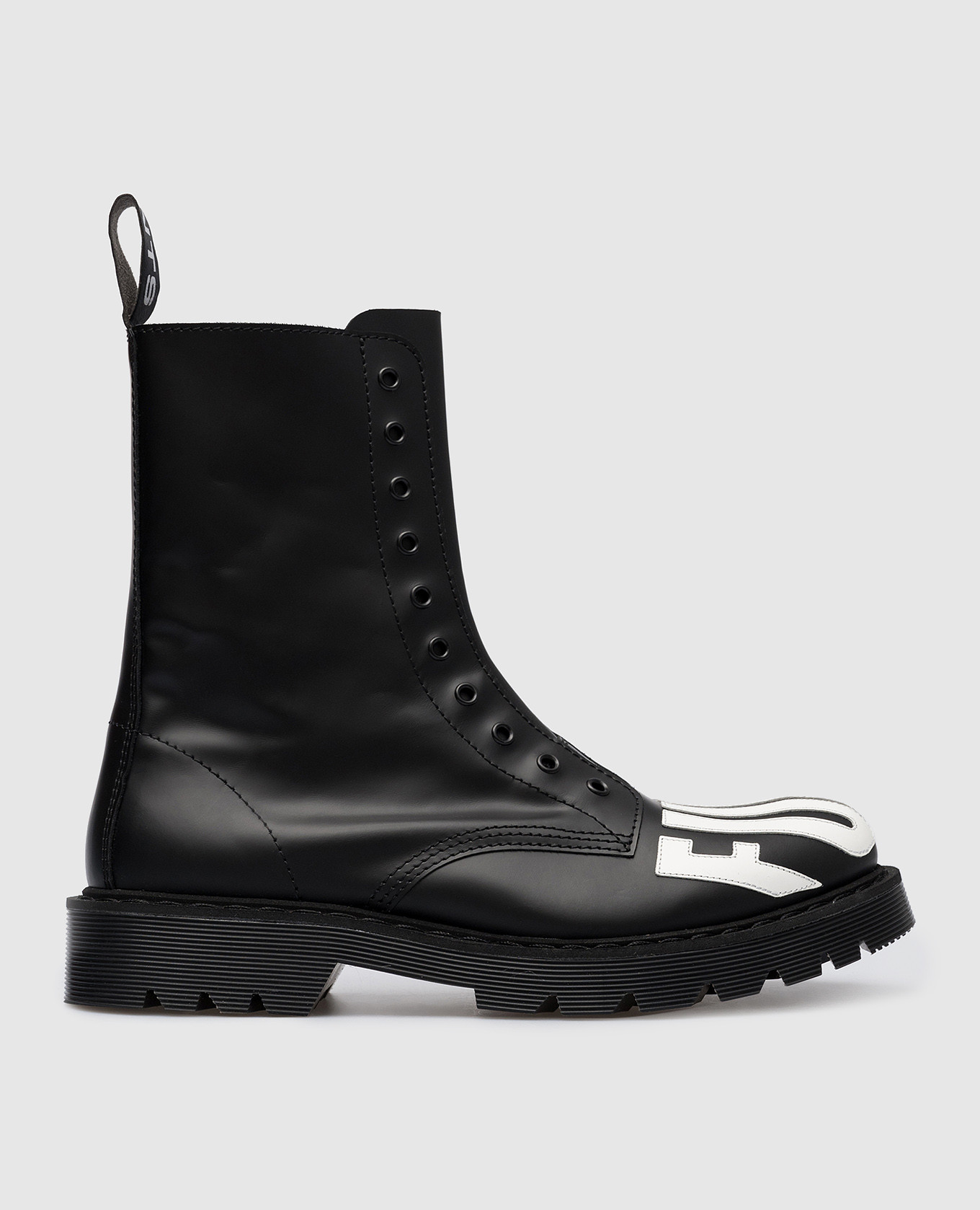 Vtmnts Leather Boots  Black and White Unisex Boots Black And White Accent Boots | Boot Barn main image 4