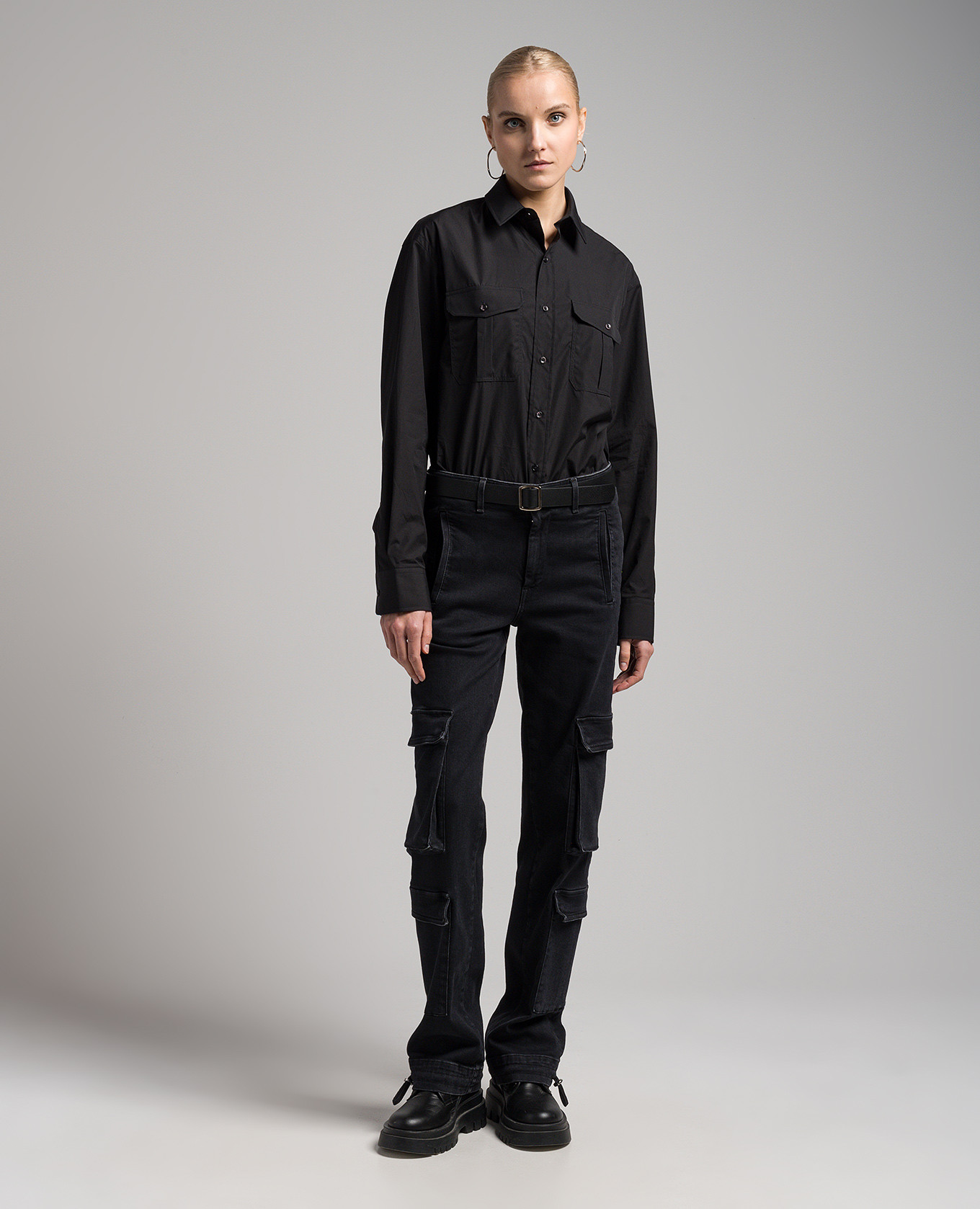 Tori logo cargo pants in black Dondup 2