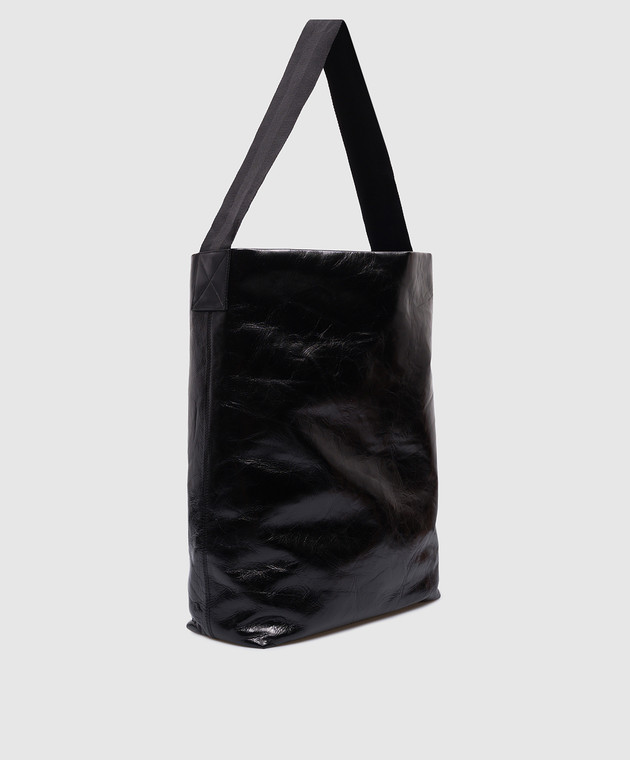 UMA WANG - Black leather tote bag UB0036 - shop with Portugal 