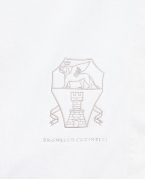 Brunello Cucinelli White towel with logo MLB925049P