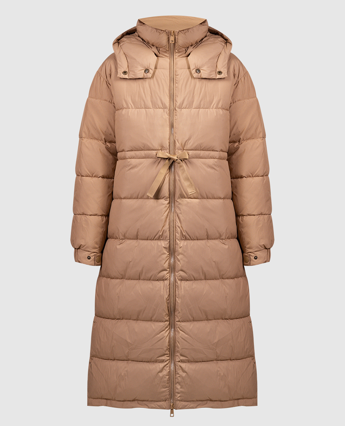 

Brown quilted coat Twinset, Коричневый
