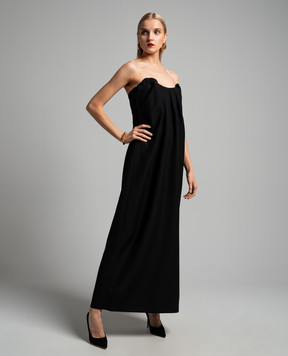 CO Black bustier dress with wool 4167HSF
