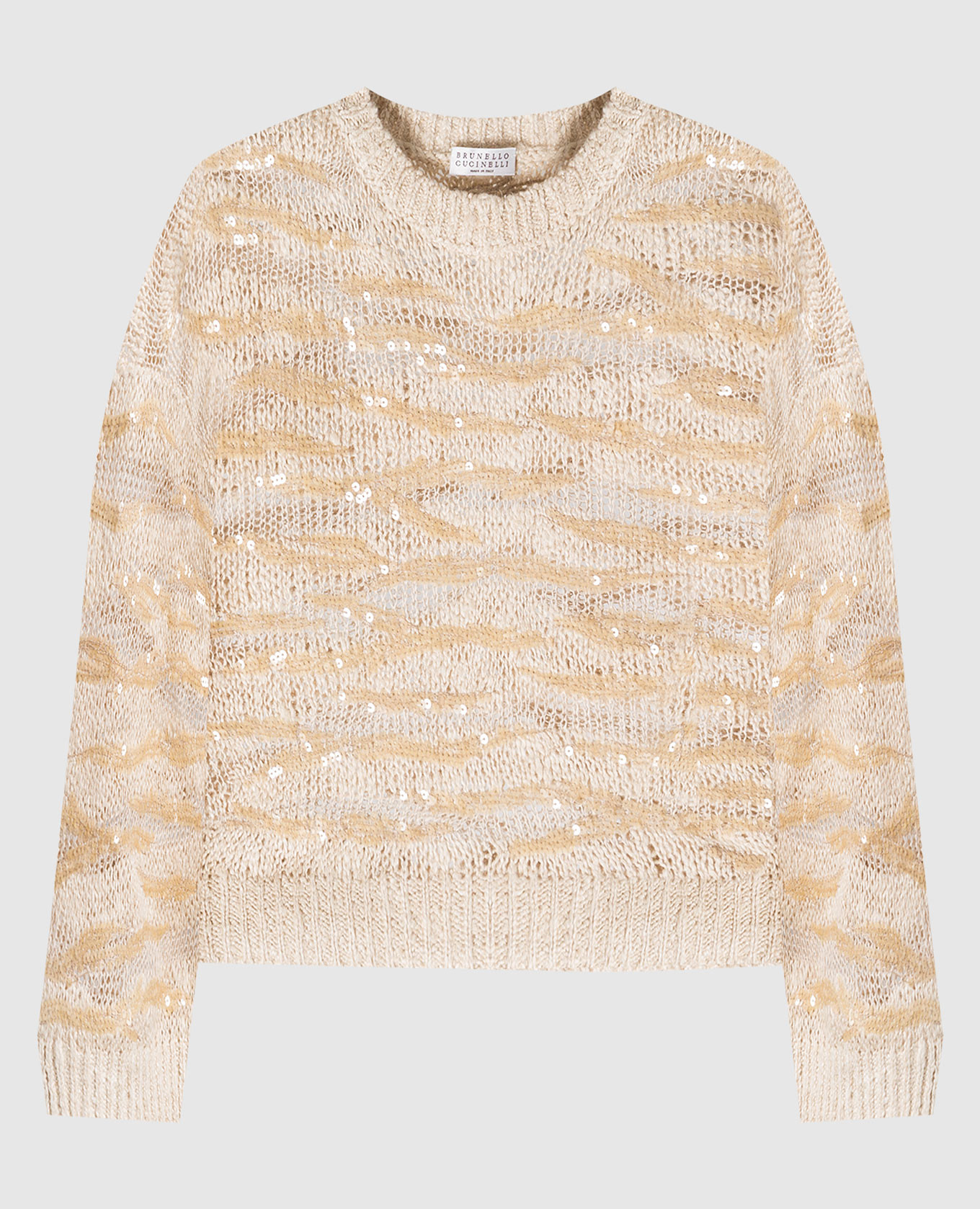 

Beige jumper with sequins Brunello Cucinelli