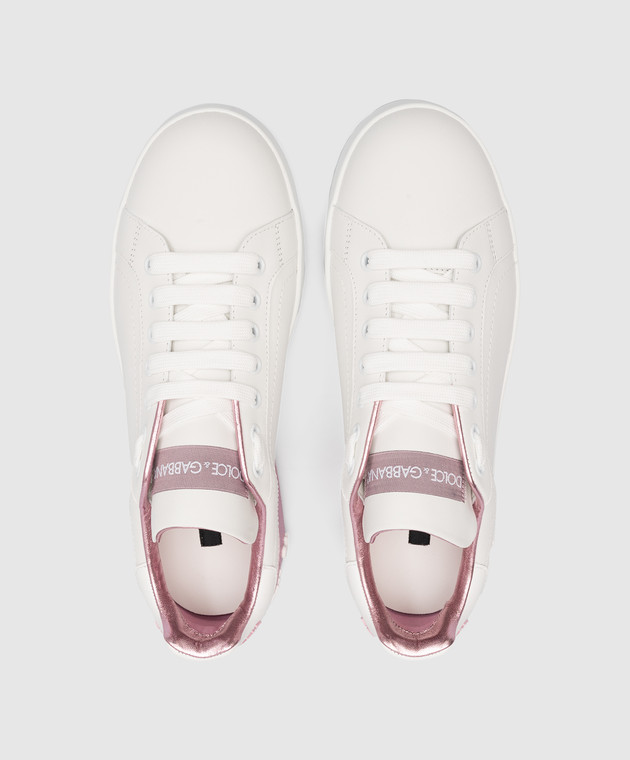 Dolce&Gabbana - Portofino white leather sneakers CK1544AX615