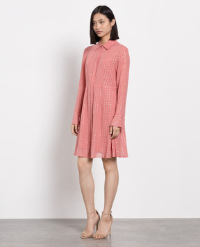 Max & Co Pink dress with lurex ECRU
