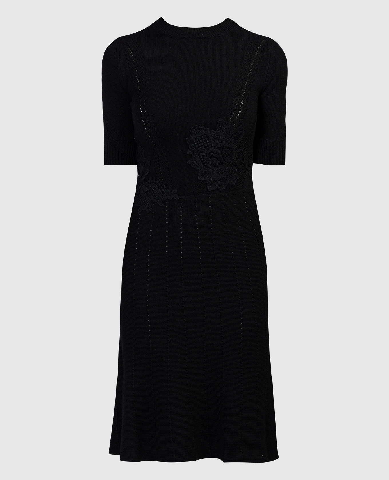 

Black dress with appliqués Ermanno Scervino