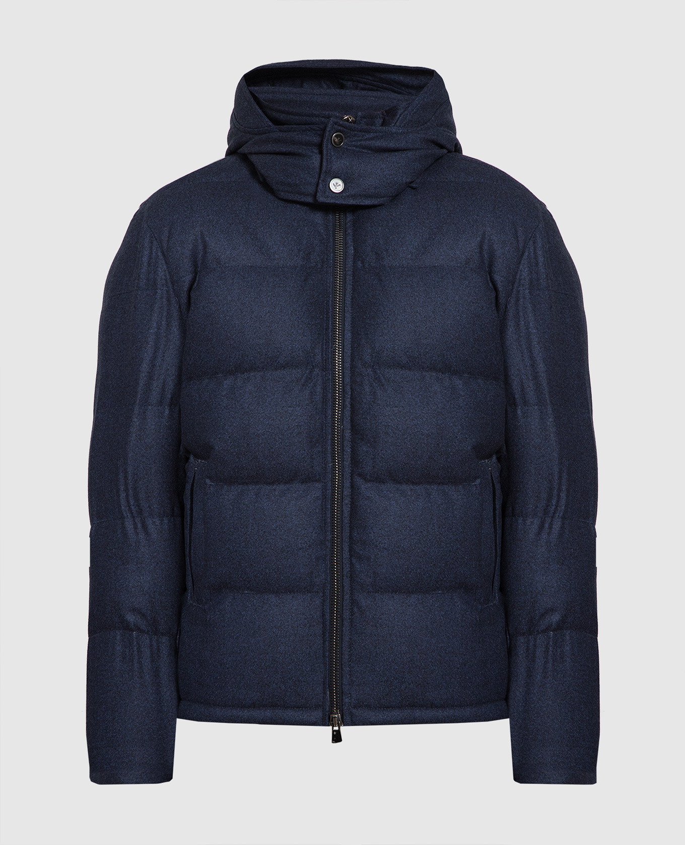 ISAIA Blue down jacket made of wool