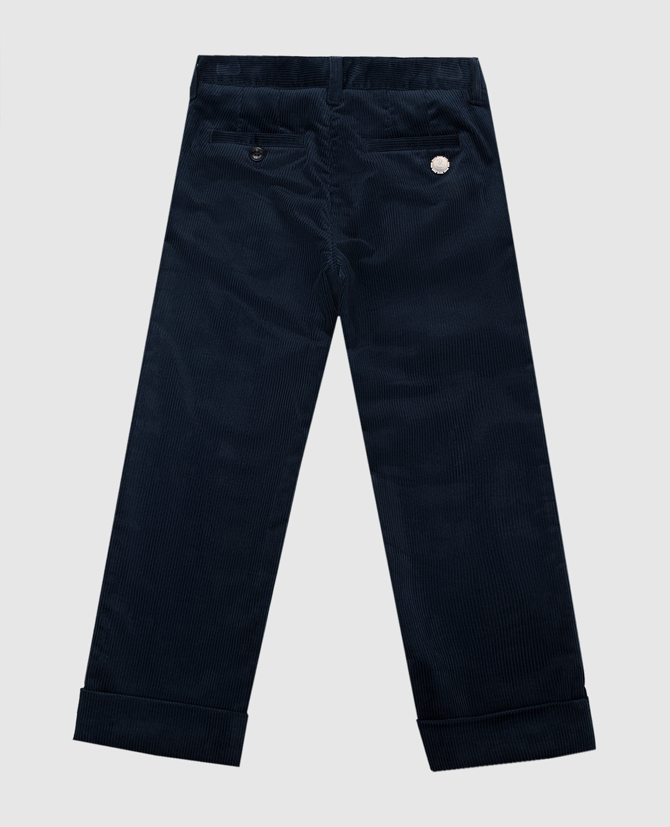 

Children's blue corduroy pants with logo Stefano Ricci