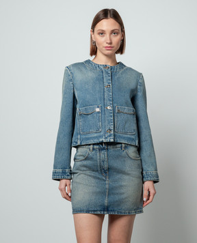 Givenchy Blue denim jacket with chains BW00NB5Y9N