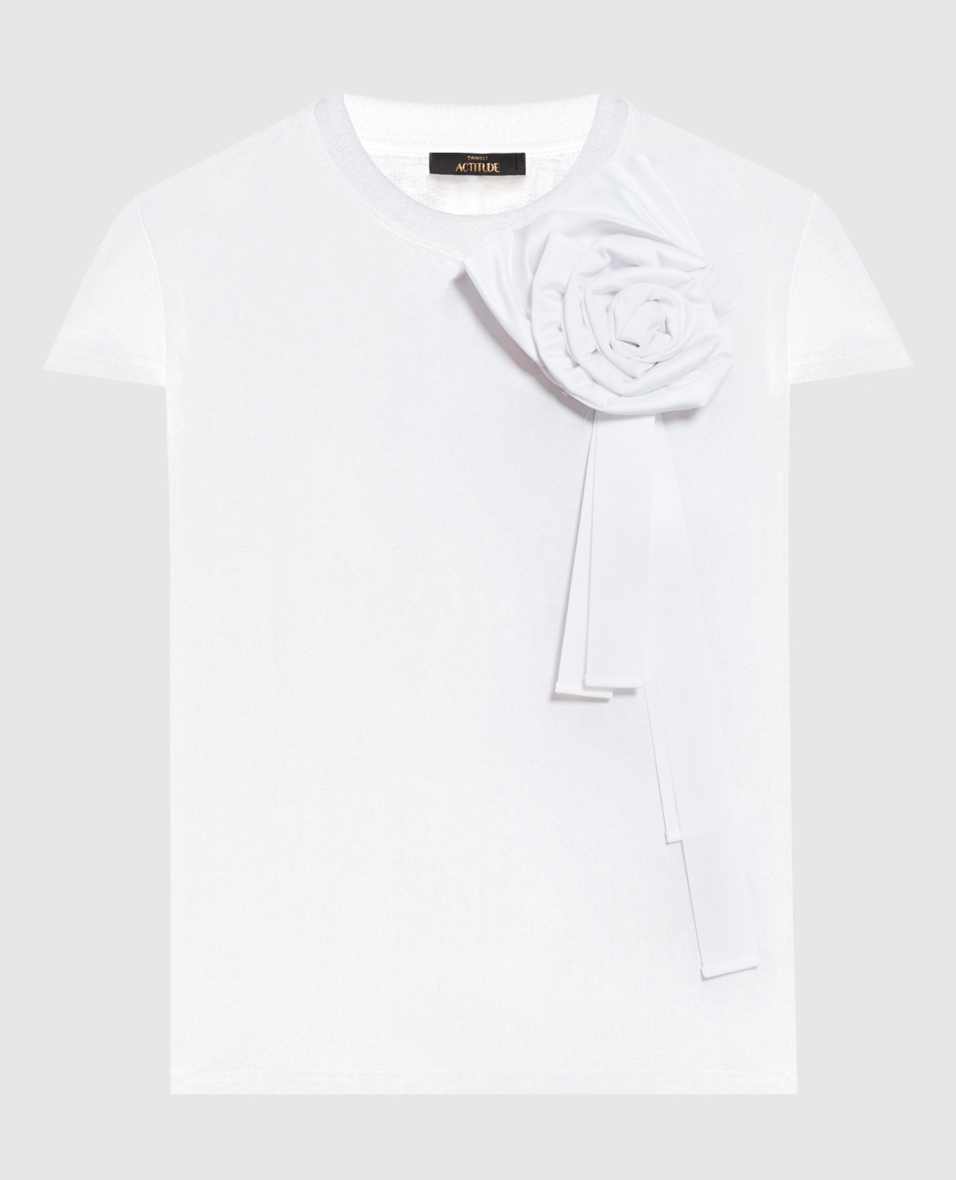 White t-shirt with appliqué twinset actitude