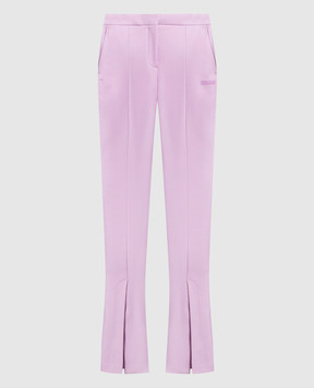 Off-White Purple flared trousers with slits OWCA136F22FAB001