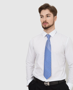 Stefano Ricci Light blue patterned silk tie CCXDD44210