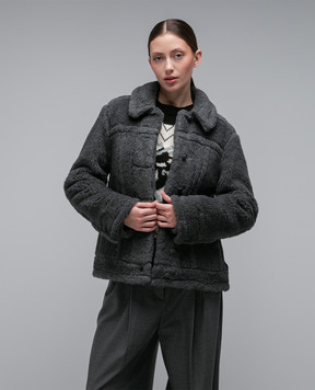 Max Mara Gray wool and silk Teddino jacket TEDDINO1