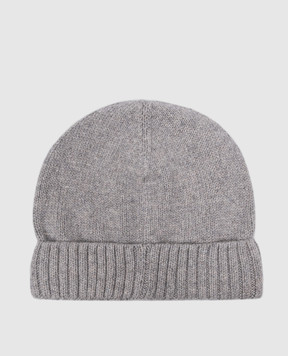 Borsalino Gray cashmere hat with logo 13354EWS