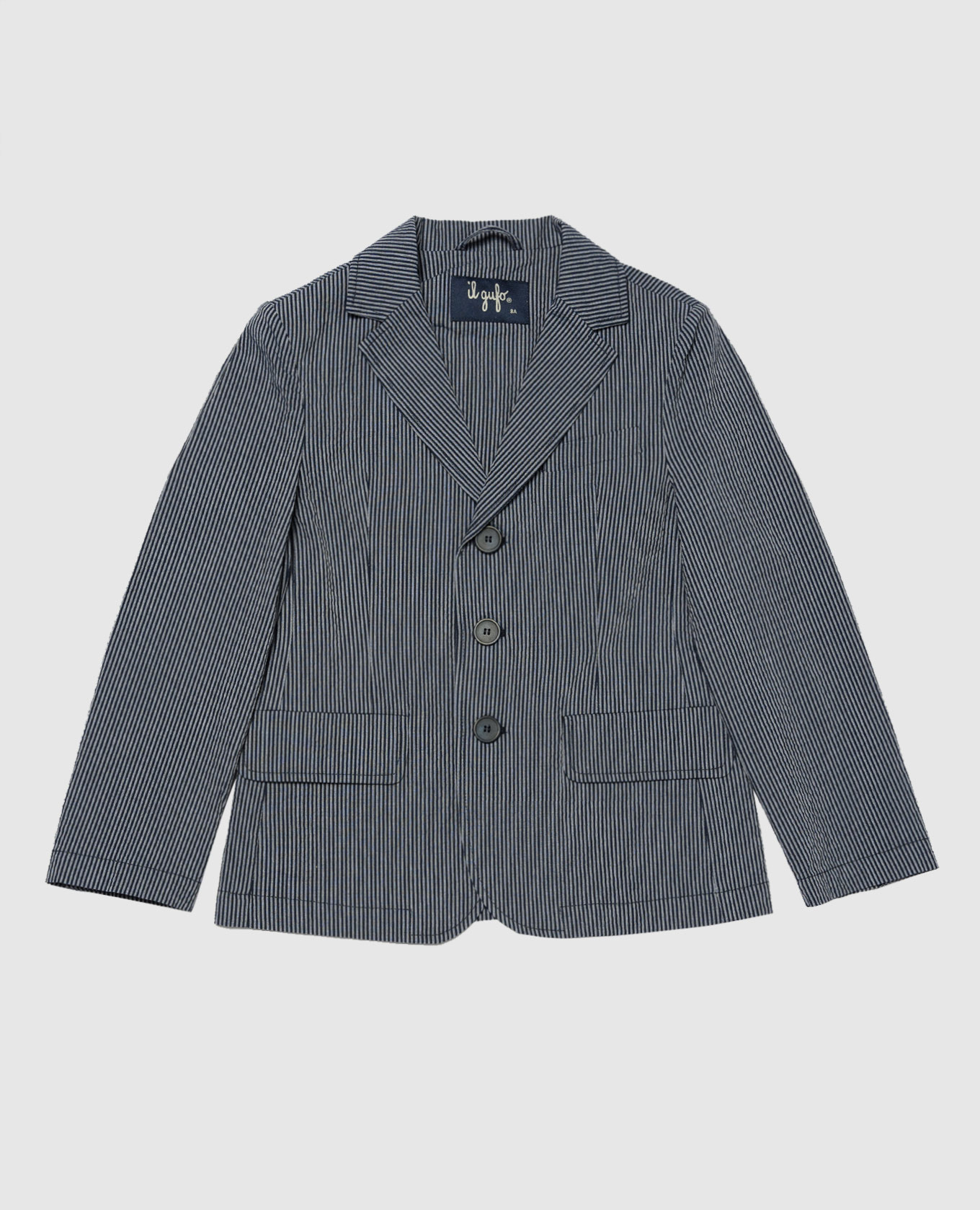 

Children's gray vertical striped blazer Il Gufo, Grey