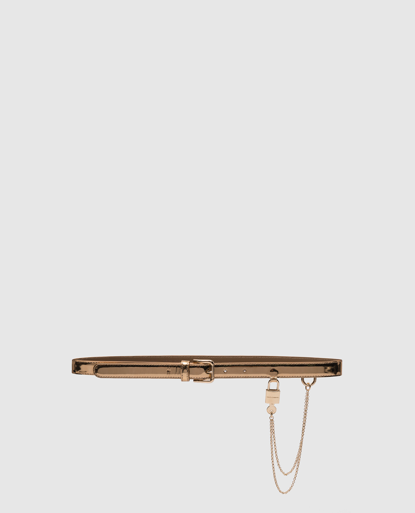 Golden leather belt with pendant dolce&gabbana