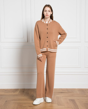 Allude Brown wool and cashmere bomber jacket 23517710