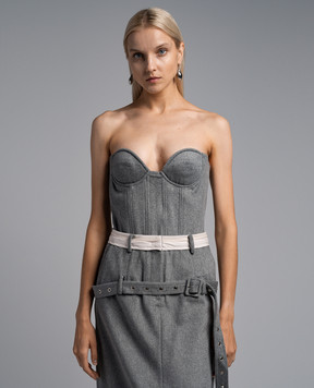 Rokh Gray corset R0CA280WM
