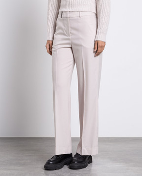 Peserico Beige pants made of wool and cashmere P0478303358
