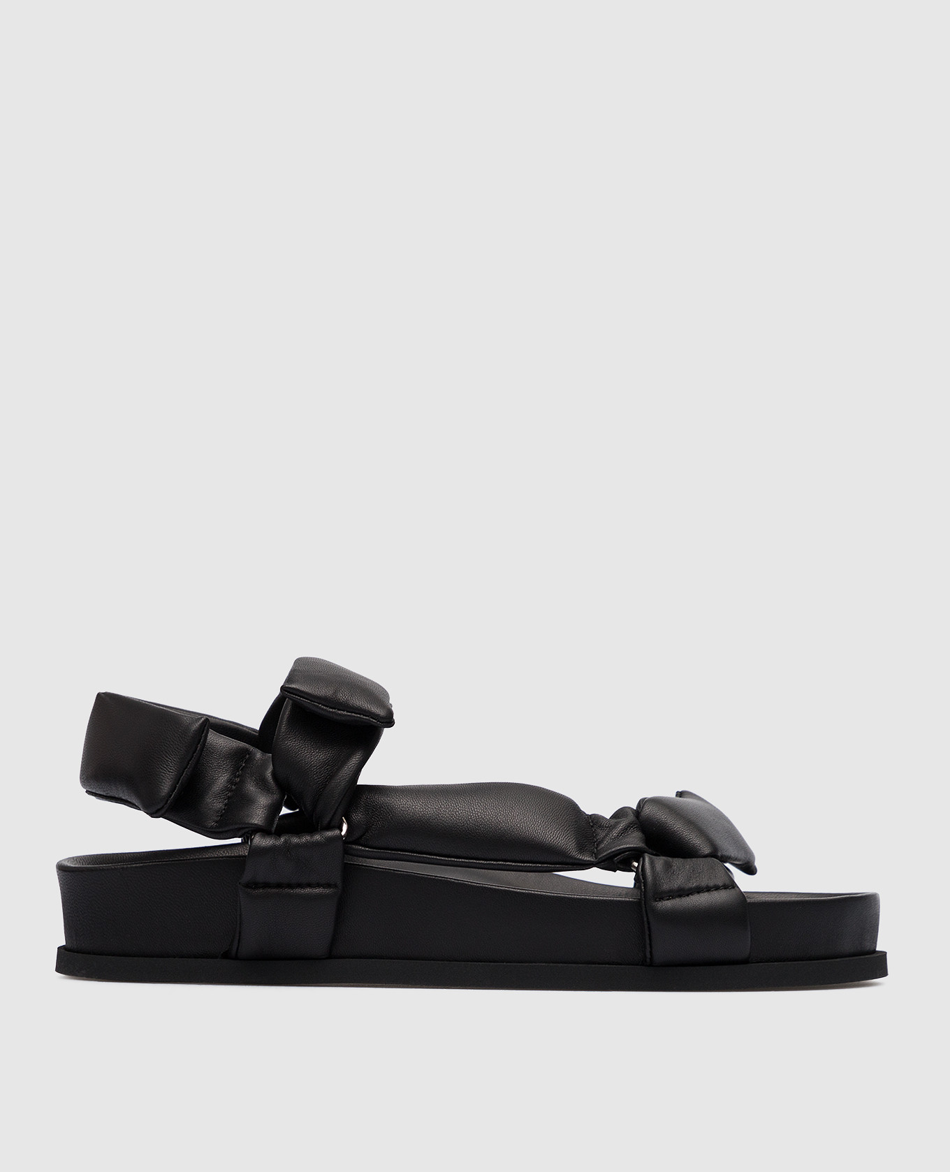 

Zara Puffy Effect Black Leather Sandals Giulia Taddeucci