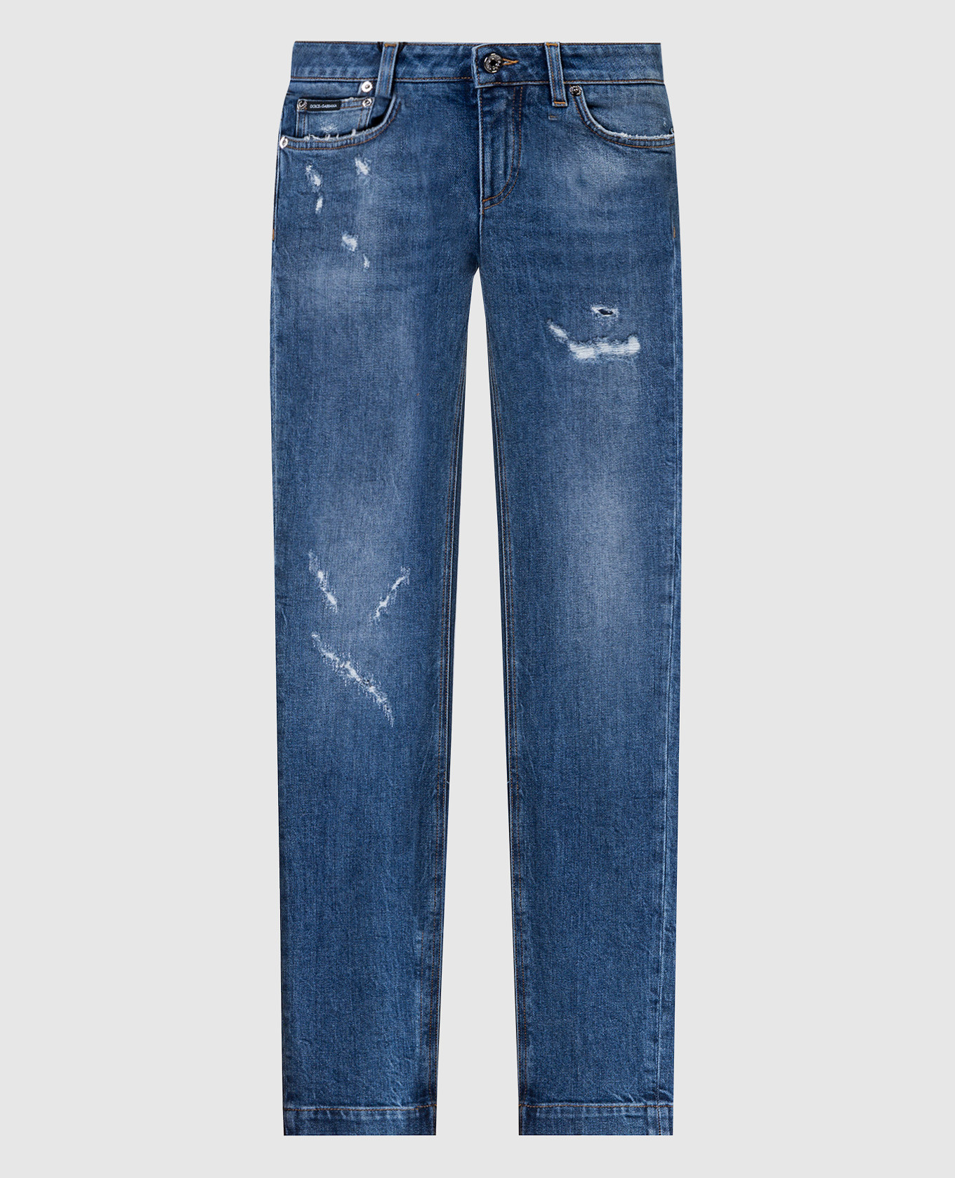 

Blue skinny jeans with logo slits Dolce&Gabbana
