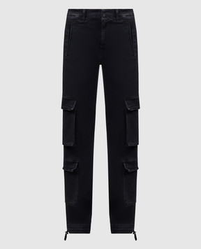 Dondup Tori logo cargo pants in black DP711DSE315DGO7