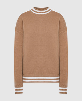Allude Brown wool and cashmere sweater 23517711