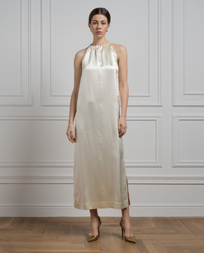 Lou Lou Studio Yellow dress MORENE with silk MORENE