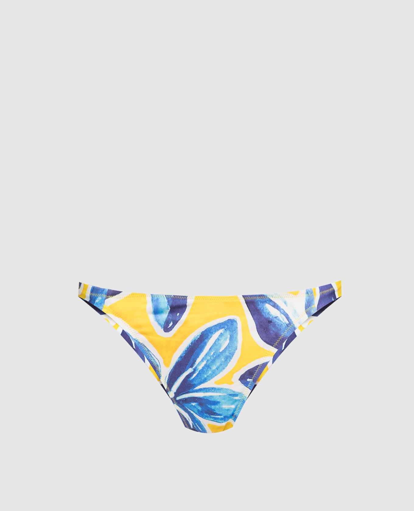 Culotte jaune de Fraz swimwear à imprimé
