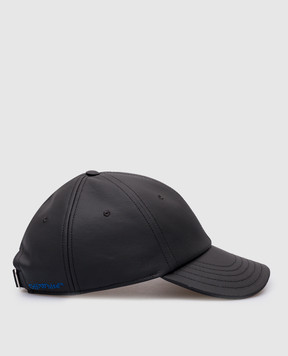Off-White Black cap with logo embroidery OMLB052F23FAB030