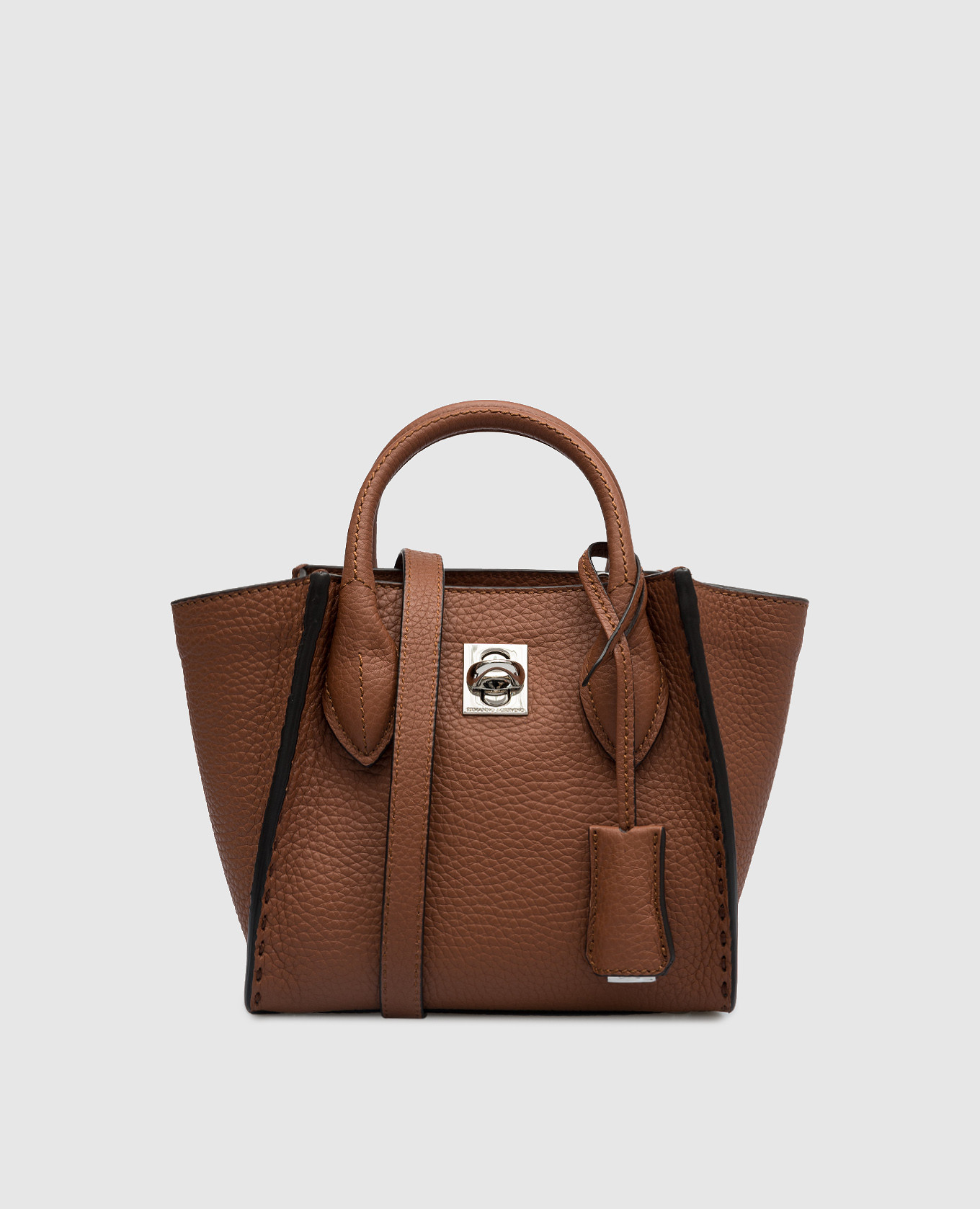 

Maggie brown leather tote bag Ermanno Scervino