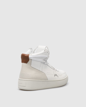 A Cold Wall Luol white leather high top with logo ACWUF092A