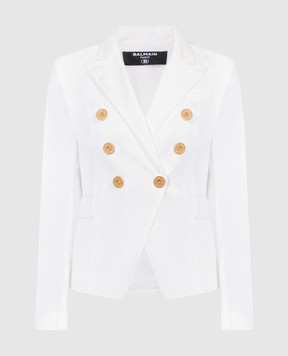 Balmain White double-breasted jacket CF1SG170DB69