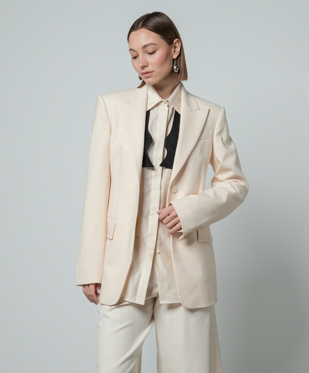 ジャケット Max Mara Sportmax Jackets Beige Sportmax Max Mara Full Zip Cotton Beige Long Coat Jacket