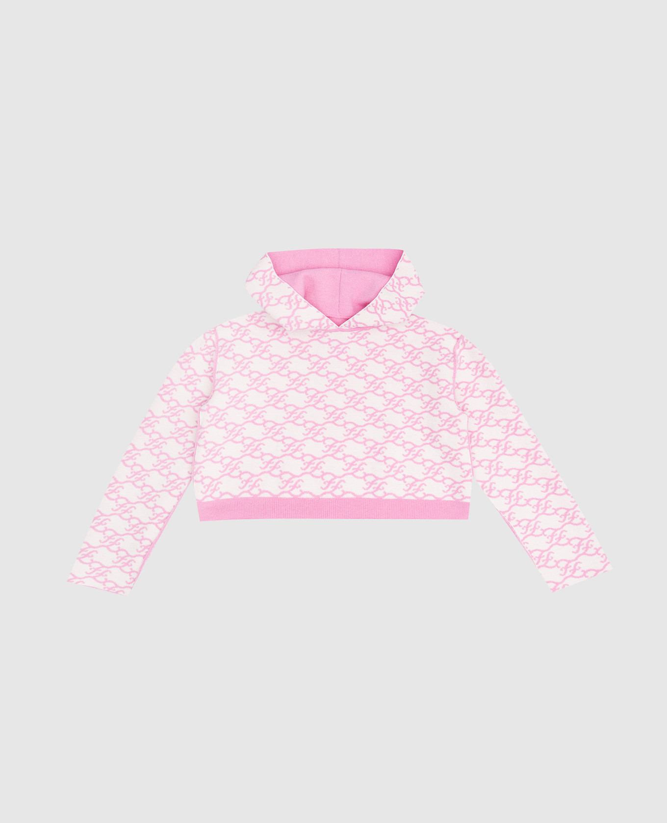 

Reversible pink wool hoodie Fendi