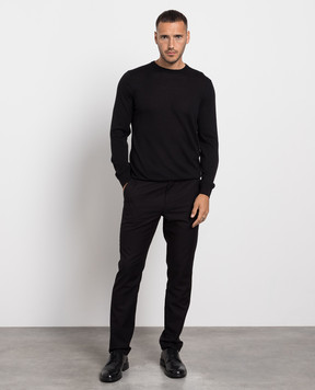 Cashmere&Whiskey Black wool, silk and cashmere jumper MU8191318410R