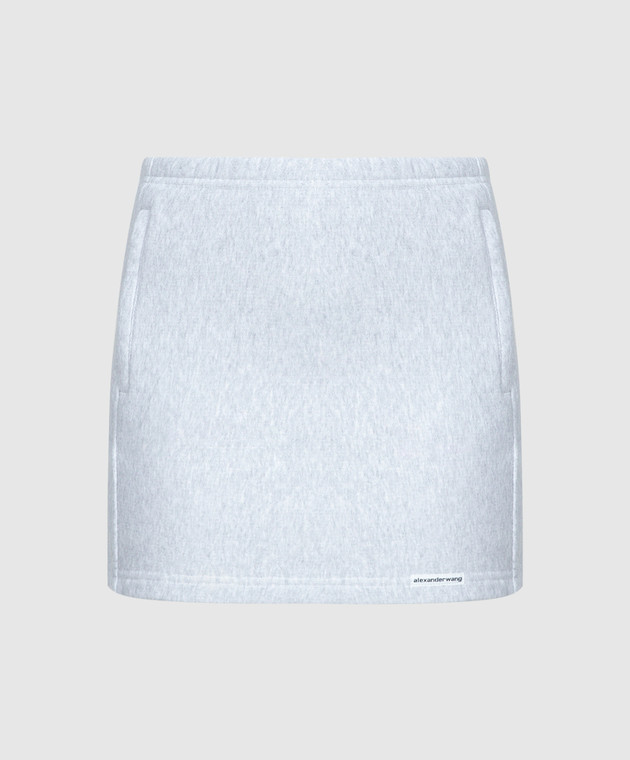 Alexander Wang - Gray mini skirt with logo patch 4CC1245056