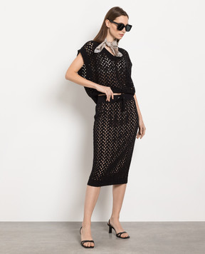Brunello Cucinelli Black skirt with sequins M70572289