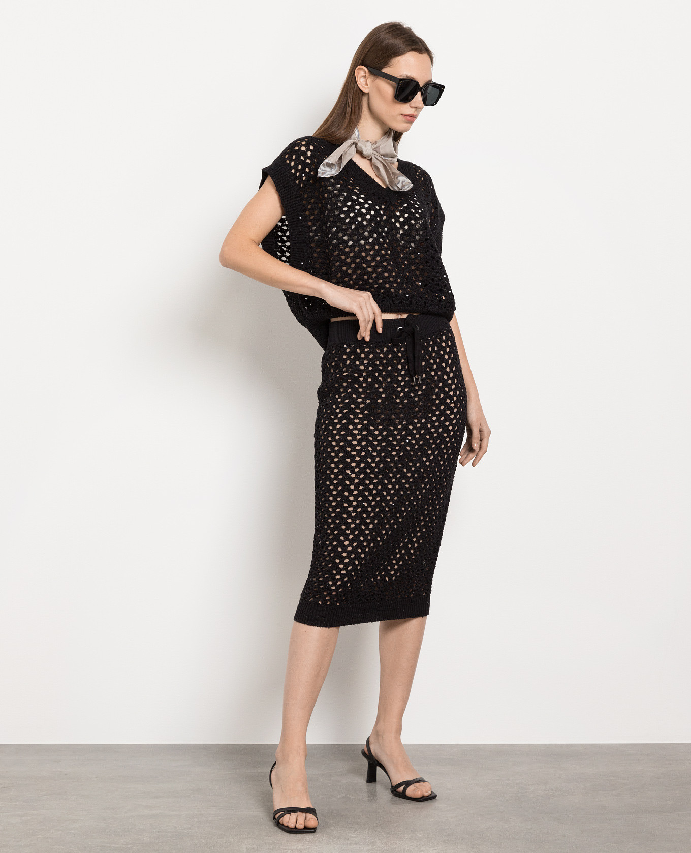 Black skirt with sequins Brunello Cucinelli 2