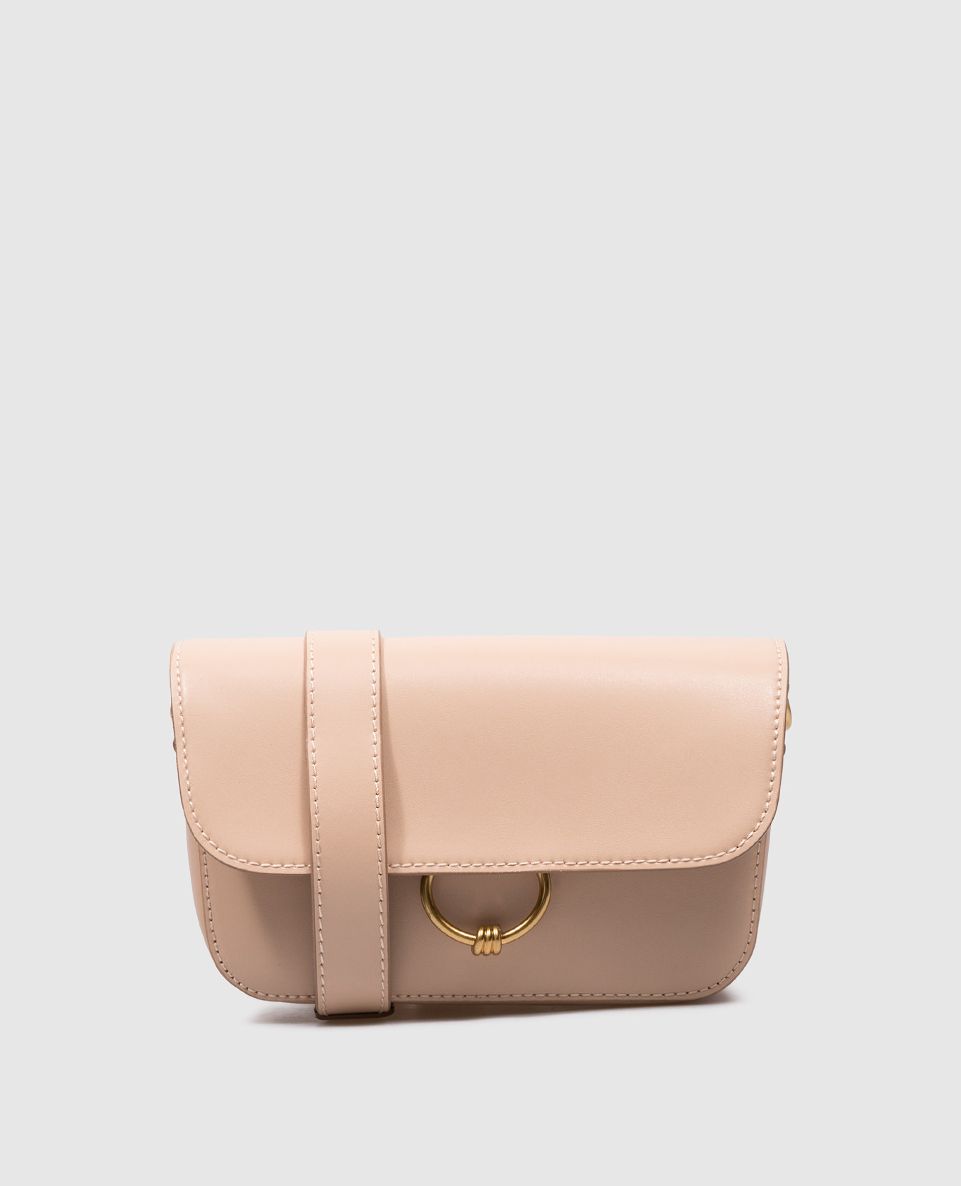 

Meg brown leather bag with logo print Gianni Chiarini, Beige