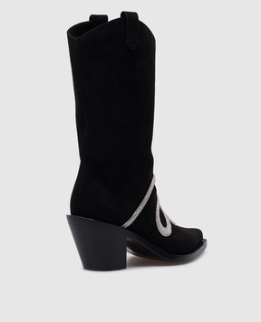Rene Caovilla Black Suede Savannah Boots C11849065