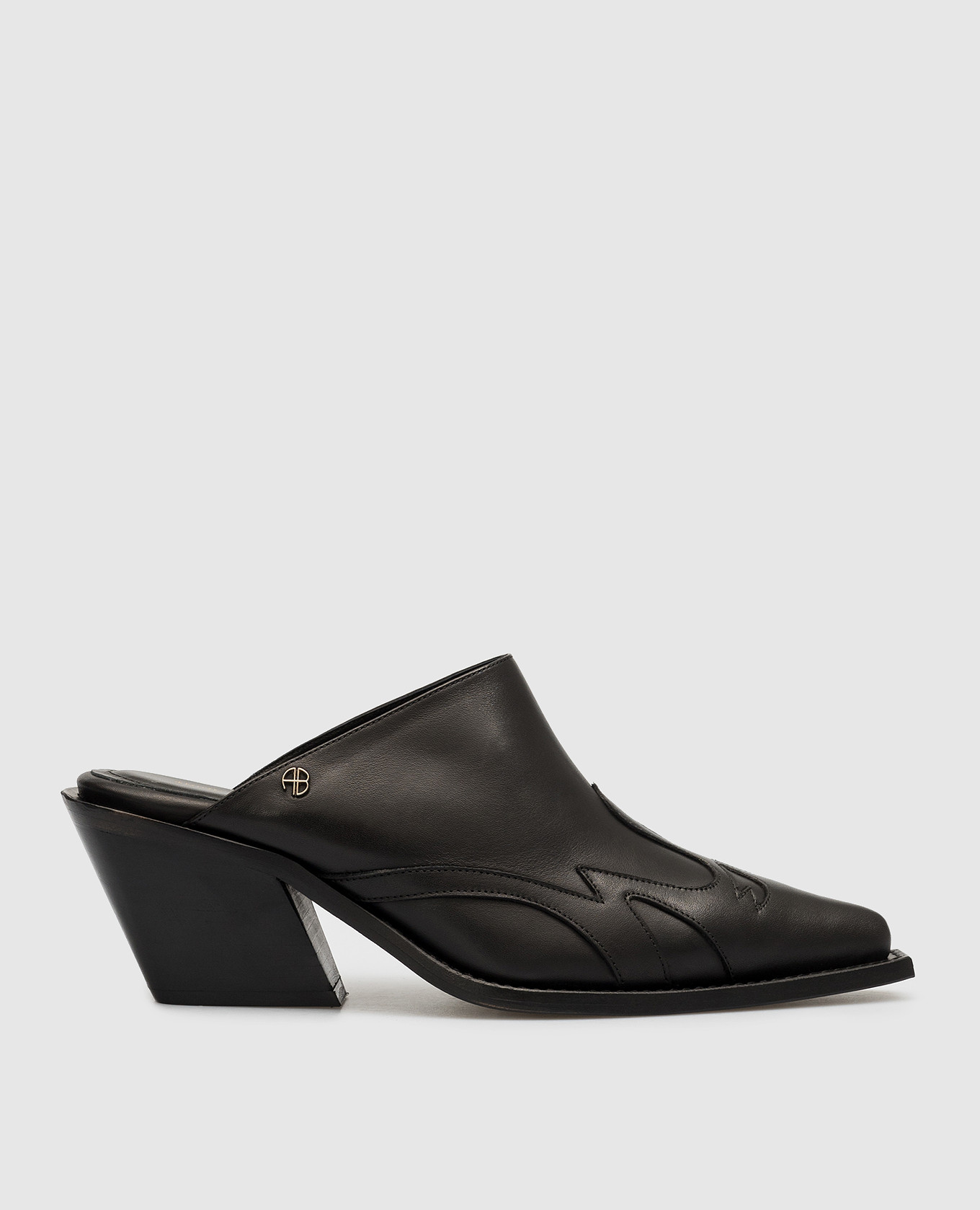

Tania black leather mules Anine Bing