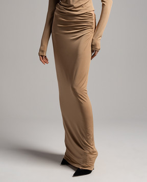 Magda Butrym Brown skirt with drapery SKIRT01177424